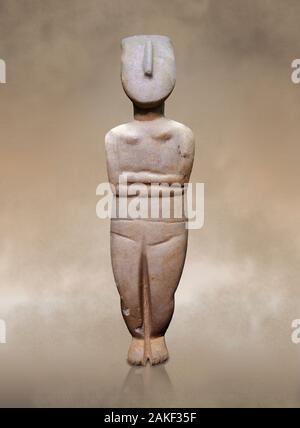 Weibliche Figur Statue: Kykladen kanonische Art und kombinieren und Dokathismata Spedos Vielfalt. Früh kykladische Zeit II (2800-2300 v. Chr.), der teiner Mast Stockfoto