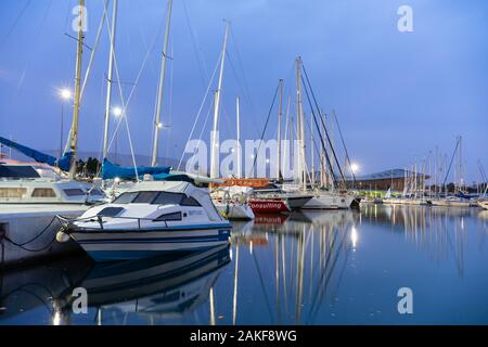 Athen, Griechenland - Dec 21, 2019: Marina von Flisvos in Athen, Griechenland Stockfoto