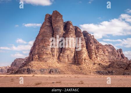 Die Felsen in der Wüste Wadi Rum, Jordanien, Naher Osten Stockfoto