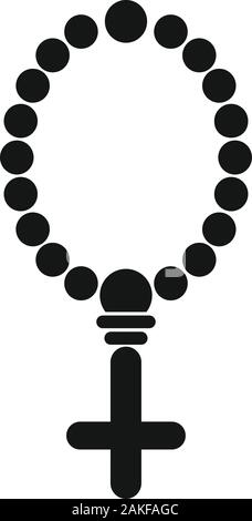 Christian beads Symbol. Einfache Abbildung der christlichen Perlen vektor Symbol für Web Design auf weißem Hintergrund Stock Vektor