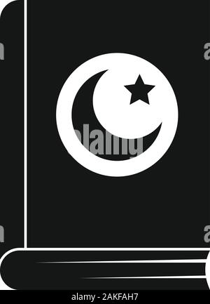 Koran Buchsymbol. Einfache Abbildung der Koran buch Vektor Symbol für Web Design auf weißem Hintergrund Stock Vektor