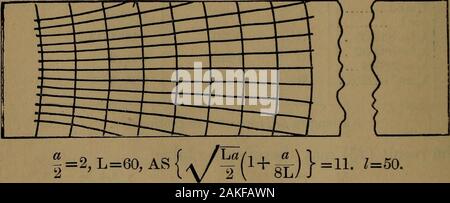 Die London, Edinburgh und Dublin philosophische Zeitschrift und Zeitschrift für Wissenschaft. - J = ein Parameter, 236 Herr J. W. Peck auf der stetigen oder r 2 = - x + c, A-2 (26) wobei c ist ein Parameter in Abhängigkeit von der Temperatur der Isothermen berücksichtigt. Wir haben daher eine Familie ofsimilar Koaxial paraboloide der Revolution. Ihre concavitiesare auf das heiße Ende, ihre gemeinsame Achse ist die Achse der thecylindrical Stange, und der Abstand vom Mittelpunkt zu einem Eckpunkt (WIE) ist für jeden -. A2^diese Konstante der Familie, oder -, wurde von (20) die A-2 wert. aL&lt;/2 oder vn i+ 8 LJ (27) Im Bild diese Paraboloidal Stockfoto