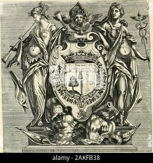 Combat d'honneur Concerte par les IIIIelemens sur l'heureuse entrée de Madame la Duchesse de La Valette de la Ville de Metz: Ensemble La resiouyssance habitans publicqconcertee par les de la ville, et du Pays sur le mesme Sujet. ^^SKKI V.. , 0-?:.;t^-? sm ^. Stockfoto