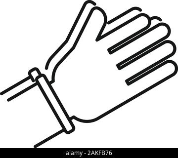 Gebet die Hände Symbol. Umrisse Gebet Hände vektor Symbol für Web Design auf weißem Hintergrund Stock Vektor