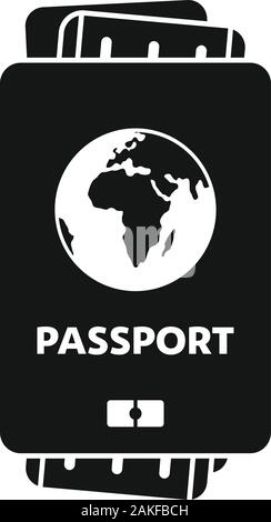 Pass ticket Symbol. Einfache Abbildung: Pass ticket Vektor Symbol für Web Design auf weißem Hintergrund Stock Vektor