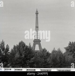 Historischer Blick Auf Den Eiffelturm Paris Frankreich Der