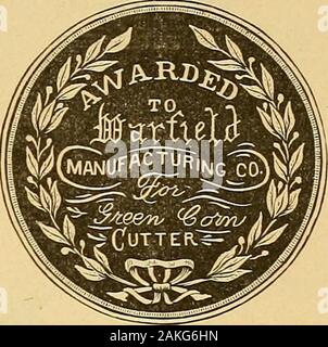 Nachschlagewerk ..interesting Fakten und wertvolle Informationen für die Verpacker von Obst, Gemüse und Austern. . Landwirtschaftliche und Mechanische Gesellschaft der Harford Co., Md. BERICHT DES BESONDEREN AUSSCHUSSES FÜR 1884. Messegelände, Bel-Air, Md., Oktober 16th, 1884 Wir, die Unterzeichnenden, einen Besonderen Ausschuss ernannt, der WARFIELD GRÜNER MAIS SCHNEIDEMASCHINE untersuchen, nach einer vollständigen und care-ful Prüfung der. Gleichen, bei einem Prozess in der Harford Grafschaft AgriculturalExhibition für 1884, hiermit Bericht:, die für die Haltbarkeit, die Einfachheit der Konstruktion, den Charakter der Arbeit und die Schnelligkeit der Bewegung, w Stockfoto