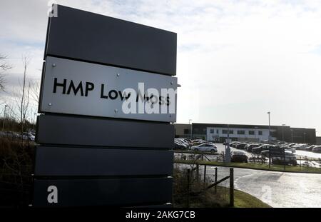 HMP niedrige Moss-Gefängnis in der Nähe von Bishopbriggs, East Dunbartonshire, einem Mord Untersuchung hat in den Tod eines Gefangenen wurde am Montag gestartet. Stockfoto