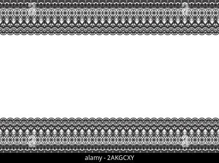 Elegante lacy nahtlose Rahmen Muster. Stock Vektor