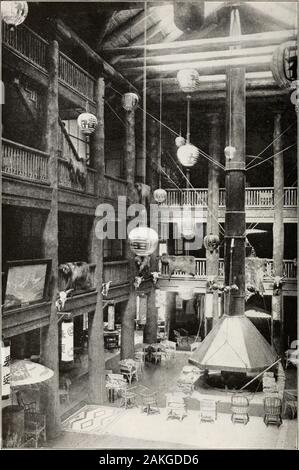 Die Nationalparks Portfolio. Foto U, S. Reklamation Service am frühen Morgen Cloud Effekte an zwei Medizin LakeRomantic Rising-Wolf Berg ist in naher Ferne gesehen. Foto: US Reclamaiion Service Interieur oder Viele Gletscher Hotel, See McDermott Pi? M^iufl Foto von L. D. Lindsley am Ende des Tages Komfort unter Gletschern SMAIvI/aber imposante Summe der Landschaft des Glacier National Park zu den Komfort verfügbar ist - liebevolle Reisenden. Gibt zwei Eingänge, die jeweils mit einem Bahnhof. Die visitorchoosing Eingang Ost, im Glacier Park, autostage finden Stockfoto