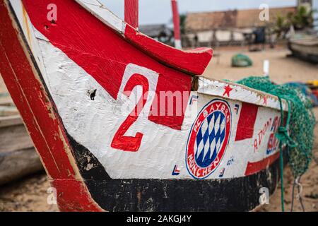 Elfenbeinküste, Grand Lahou district, Grand Lahou, Fischer Boote Stockfoto