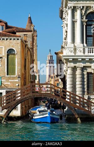 Italien, Veneto, Venedig, ein UNESCO Weltkulturerbe, der Grand Canal, Stadtteil Dorsoduro, Palast der Ca' Rezzonico, venezianischen 18. Jahrhundert Museum Stockfoto