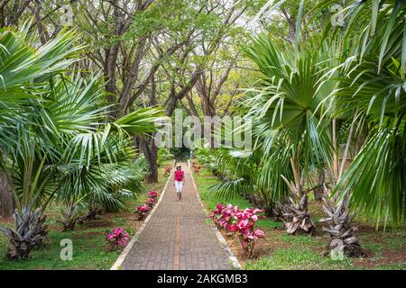 Mauritius, Rodrigues, L'Union, Gedenkstätte einschließlich einer Rekonstruktion der Slave Friedhof, ein Denkmal zur Erinnerung an das Ende der Sklaverei und das Grab von Philibert Marragon und seine Frau, die ersten Siedler auf der Insel Stockfoto