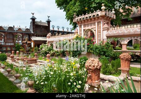 Frankreich, Haute Savoie, Rumilly, Vaulx, geheime Gärten, bemerkenswerter Garten Label, die andalusischen Garten Stockfoto