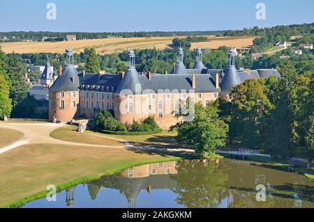 Frankreich, Yonne, Saint Fargeau, das Schloss in seiner parc Referenz Stockfoto