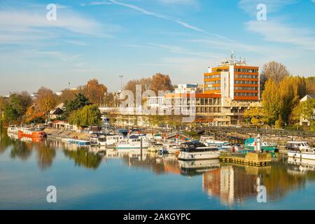 Frankreich, Val de Marne Nogent sur Marne, die Kanten der Marne im Herbst Stockfoto