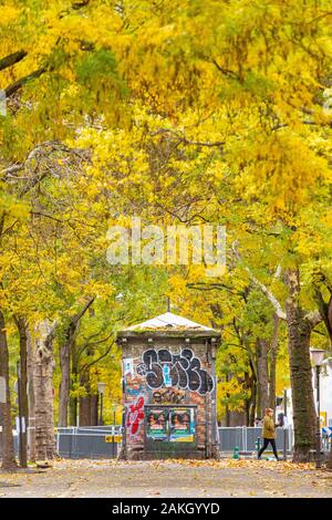 Frankreich, Paris, Rue de Charonne, die Allee im Herbst Stockfoto