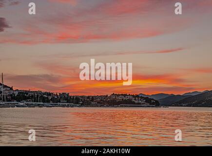 Sonnenuntergang über Lapad Stockfoto