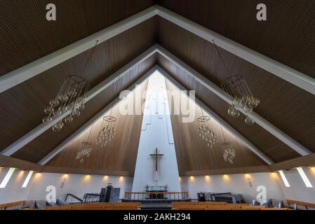 Dänemark, Färöer Inseln, Insel Streymoy, Torshavn, Vesturkirjan Kirche Stockfoto