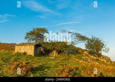 Frankreich, Pyrenees Atlantiques, Baskenland, Biarritz, Schafstall auf der Seite der Rhune (905 m) Stockfoto