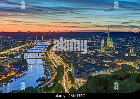 Frankreich, Seine-Maritime, Rouen, Blick auf die Stadt Stockfoto