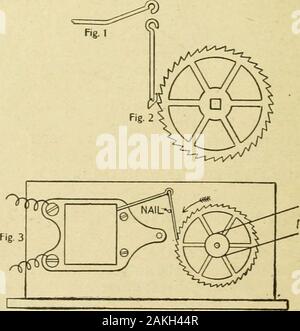 Mechanik für junge Amerika; wie Boote zu bauen, Wasser Motoren, Windmühlen, Suchscheinwerfer, elektrische Alarmanlage, Eis Boot.. etc.; die Richtungen sind schlicht und completeReprinted von Popular Mechanics.in, onlyto angezogen werden, wenn der Stromkreis againclosed ist. Durch Einstellen der Kommutator, mehrere unter- schiedlichen Geschwindigkeiten können bezogen werden, sowie den Motor asreversing isdone durchgeführt, die durch die Platzierung der Kurbel, so dass es nach oben zeigt, dann Verdrehen der commutatoraround, so dass der Stromkreis geschlossen ist.-Con-zurechnen, die von Warren B. Weyrick, 4 RussellAve., Akron, O. ROMAN ELEKTROMOTOR Die Materialien nece Stockfoto