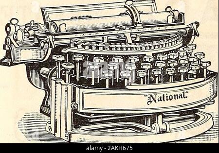 Das Jahrhundert illustrierte Monatszeitschrift. Nationale. In anderen Schreiben - Maschinen und hasmany Punkte der Überlegenheit alle eigenen. Kleinste und am comprehensivedouble-case flnger-key Schreibmaschine. Für illustrierte pamphletgiving Einzelheiten und fac-simile ofkey-Board zu schicken. TvnT 7 WT&gt; TTT7r&gt; Pn 715,717 und 719 ARCH ST.1 TYPE WRITER LO., Philadelphia, Pa., H. S. A. BAR-LOCK Schreibmaschine. Til © Moderne Writing-Macliiiie, und die Einzige, die mit den folgenden Funktionen: SICHTBAR WITTLING. Ständige Ausrichtung. AUTOMATISCHE RIBBON-FEED REVERSE. Automatische Zeilenabstand. unbegrenzte Geschwindigkeit. Leistungsstarke MANIFOLDER. Moderne Stockfoto