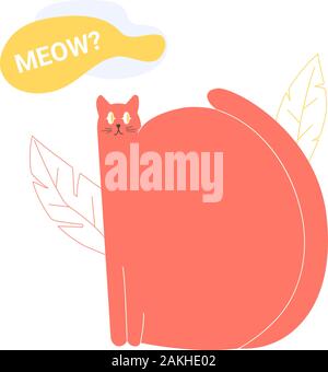 Fat süße Katze Charakter schläft Stock Vektor