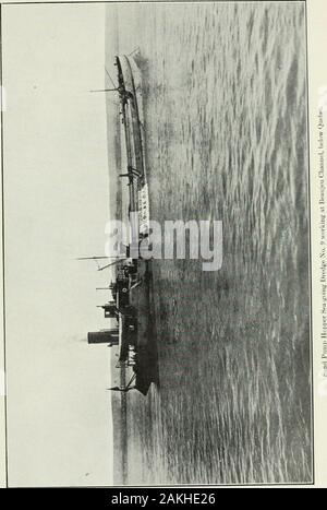 Tagungen Papiere des Dominion von Kanada 1911. C. G. Ice-breaker Larlv Brt^y brechen Uj) schwere Bank aufgehäuften Eis bei Weiß 15 uoy Kurve. See St. Peter, März, 1910. Stockfoto