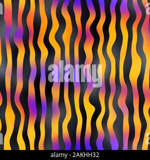 Hip Wavy Gradient Ombre Curvy Streifen Muster Stock Vektor