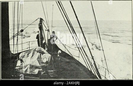 Tagungen Papiere des Dominion von Kanada 1911. C. G. Ice-breaker Lady Grey oben brechen lieavy Bank von [liled Eis am weißen Boje Kurve, Lake St. Peter, Marcli, 1910. Stockfoto