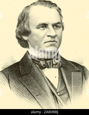 Porträt und biographische Album von Sangamon County, Illinois. ssination, und er endlich fiel ein victimto einer von Ihnen. Ai) ril 14, 1865 Er, mit Gen. Grant, wurde dringend aufgefordert, Fords Theater zu besuchen. Itwas mitgeteilt, daß Sie anwesend sein würden. Gen. Grant, jedoch die Stadt verlassen. Präsident Lincoln, ing, mit seinem charakteristischen Güte des Herzens, Thatit wäre eine Enttäuschung sein, wenn er sie ausfallen, nur sehr widerwillig zugestimmt. Während andie Zuhören spielen ein Schauspieler mit dem Namen John Wilkes Boothentered den Kasten, in dem der Präsident und die Familie wereseated, und feuerte eine Kugel in seine Br Stockfoto