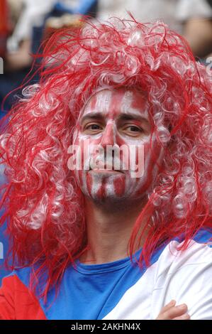 Hamburg, Deutschland, 22.06.2006: FIFA Fußball-Weltmeisterschaft Deutschland 2006, Italienischen Fans vor dem Match Italy-Czech Rep. Stockfoto