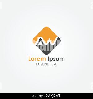 Erste AW Schreiben Logo mit Kreativen Moderne Typografie Vektor Vorlage. Kreative abstrakte Buchstaben AW Logo Design Stock Vektor