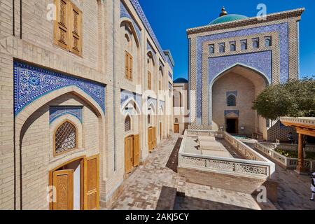 Pakhlavan Makhmoud Mausoleum, um diesem oder in der Nekropole des Khans von Chiwa, Itchan-Kala, Chiwa, Usbekistan, in Zentralasien Stockfoto