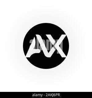Erste AX Schreiben Logo mit Kreativen Moderne Typografie Vektor Vorlage. Kreative abstrakte Buchstaben AX Logo Vektor. Stock Vektor