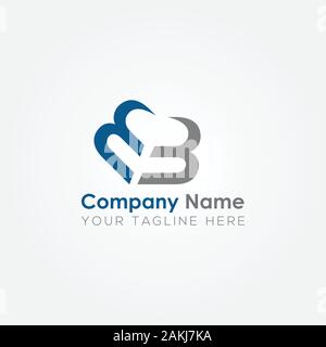 Erste BB Schreiben Logo mit Kreativen Moderne Typografie Vektor Vorlage. Kreative abstrakte Buchstaben BB Logo Vektor. Stock Vektor