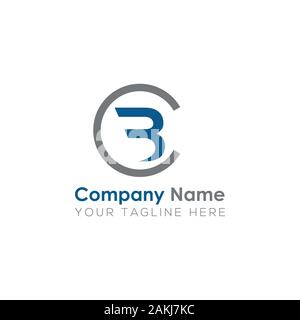 Erste BC Schreiben Logo mit Kreativen Moderne Typografie Vektor Vorlage. Kreative abstrakte Buchstaben BC Logo Vektor. Stock Vektor