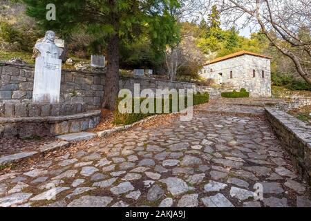 Ruinen von Kolokotronis home an Libovitsi, Arcadia. Kolokotronis war eine griechische General und Führer der griechischen Unabhängigkeitskrieg 1821 Stockfoto