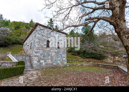 Ruinen von Kolokotronis home an Libovitsi, Arcadia. Kolokotronis war eine griechische General und Führer der griechischen Unabhängigkeitskrieg 1821 Stockfoto