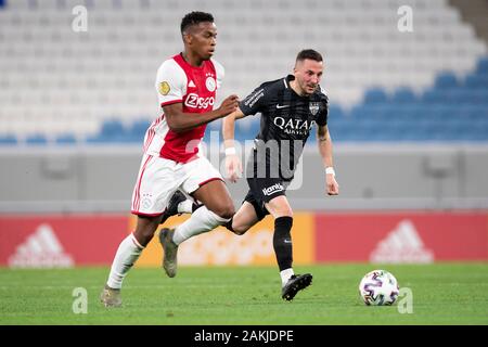 Doha, Katar. 09 Jan, 2020. DOHA, 09-01-2020, Al Janoub Stadium, Trainingscamp, freundlich, Saison 2019/2020, Jurien Holz während des Spiels Ajax-KAS Eupen Credit: Pro Schüsse/Alamy leben Nachrichten Stockfoto