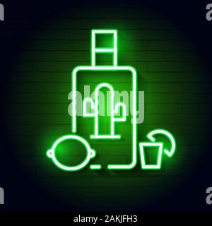 Hand Zeichnen von tequila Flasche. Vector Illustration. Stock Vektor