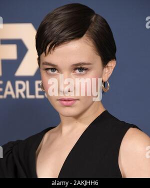 Pasadena, Kalifornien, USA. 9 Jan, 2020. Cailee Spaeny kommt an der FX Networks Winter TCA Starwalk gehalten im Langham Huntington in Pasadena, CA am Donnerstag, 9. Januar 2020. (Foto durch Sthanlee B. Mirador/Sipa USA) Credit: Sipa USA/Alamy leben Nachrichten Stockfoto