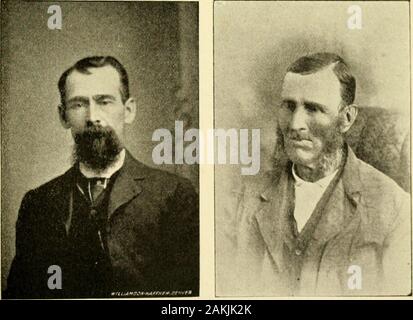 Eine historische, beschreibende und kommerzielle Verzeichnis der Owyhee County, Idaho, Januar 1898. Gilbert Mikkelsitn. Esra Mühlen.. John/Mitchell. John iSoble, Sr. JiiE hL-W KRK Owyhee County im US-Bundesstaat Idaho. 125 Für die nächsten fünf Jahre folgte er den Wald unternehmen, und danach hatte Atoll Road&lt; es South Mountain, die er etwa achtzehn Monate gehalten. Thenreturned nach Silver City, und hielt ein Internat auf Krieg Eagle mountainfor mehrere Jahre, und hatte verschiedene Verträge während dieser Zeit. Bewegt toReynolds Creek 1884 verantwortlich für eine Mautstraße zu nehmen, und hat seit dem followedthat Geschäft. JOYCE, HERR MATTHEW, Stockfoto