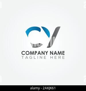 Erste CY Letter Logo mit Kreativen Moderne Typografie Vektor Vorlage. Kreative abstrakte Buchstaben CY Logo Design Stock Vektor