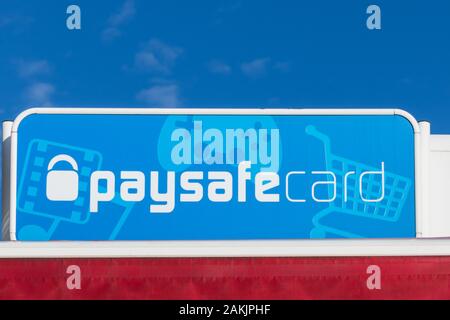 Paysafecard anmelden Stockfoto