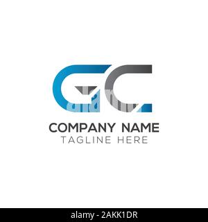 Erste GC Schreiben verbunden Logo. GC schreiben Typ Logo Design vector Template. Abstrakte Buchstaben GC Logo Design Stock Vektor