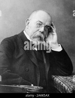 Robert Koch, Heinrich Hermann Robert Koch (1843-1910), deutscher Arzt und Mikrobiologe. Stockfoto