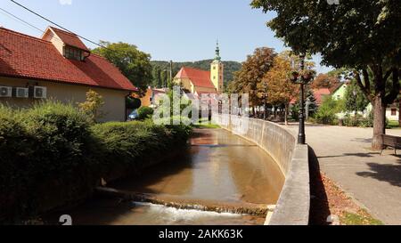 Meine schöne Heimatstadt Samobor, Kroatien Stockfoto