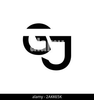 Erste GJ Schreiben verbunden Logo. GJ schreiben Typ Logo Design vector ...
